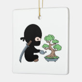 Tiny Ninja Watering Bonsai Tree Keramikornament (Links)