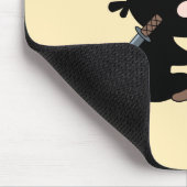 Tiny Ninja Watering Bonsai Tree on Yellow Mousepad (Ecke)