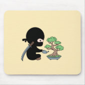 Tiny Ninja Watering Bonsai Tree on Yellow Mousepad (Vorne)
