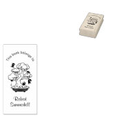 Tiny Ninjas im Bonsai Tree Buchzeichen Gummistempel (Stempel)