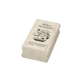 Tiny Ninjas in Bonsai Tree Address Gummistempel (Stempel)