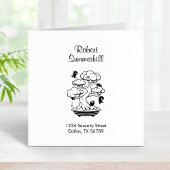 Tiny Ninjas in Bonsai Tree Address Gummistempel