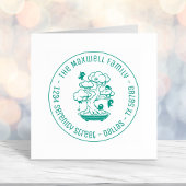 Tiny Ninjas in Bonsai Tree Family Address Round Permastempel