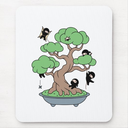 Tiny Ninjas in Bonsai Tree Mousepad (Vorne)