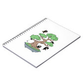Tiny Ninjas in Bonsai Tree Notizblock (Linke Seite)