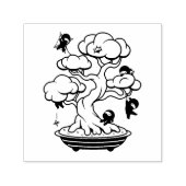 Tiny Ninjas in Bonsai Tree Permastempel (Design)