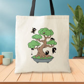 Tiny Ninjas in Bonsai Tree Tragetasche