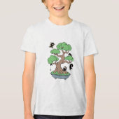 Tiny Ninjas in Bonsai Tree Tri-Blend Shirt (Vorderseite)