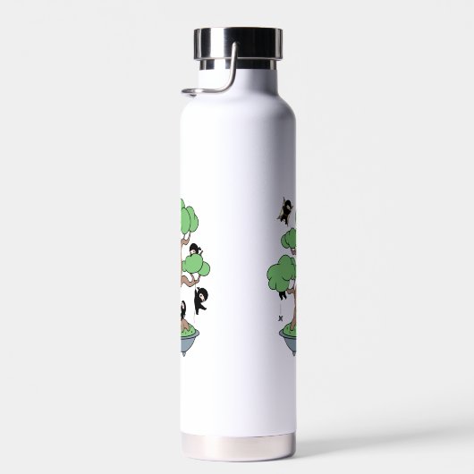 Tiny Ninjas in Bonsai Tree Trinkflasche (Rechts)