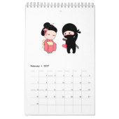 Tiny Ninjas Schlicht White Kalender (Feb 2027)