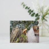Tiny November Mushroom Postcard Postkarte (Stehend Vorderseite)