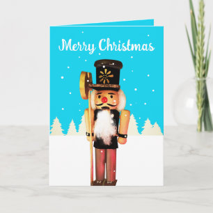 Tiny Nutcracker Frohe Weihnachtsblankkarte Dankeskarte