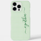 Tiny Pale Green Gingham Signature Case-Mate iPhone Hülle (Rückseite)