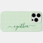 Tiny Pale Green Gingham Signature Case-Mate iPhone Hülle (Rückseite (Horizontal))