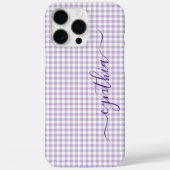 Tiny Pale Lila Gingham Signature Case-Mate iPhone Hülle (Rückseite)