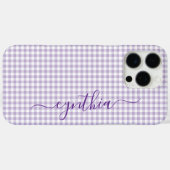 Tiny Pale Lila Gingham Signature Case-Mate iPhone Hülle (Rückseite (Horizontal))