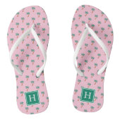 Tiny Palms Pink Monogram Badesandalen (Fußbett)