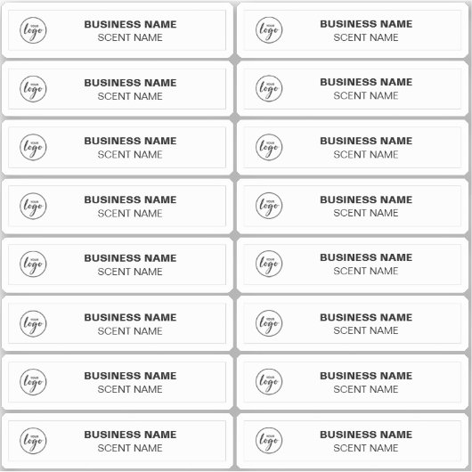 Tiny Parfüm Beispiel Labels 0,5 x 1,8 (Vorderseite)