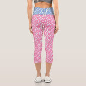 Tiny Pastel Hearts Capri Leggings (Rückseite)