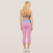 Tiny Pastel Hearts Capri Leggings (Rückseite)