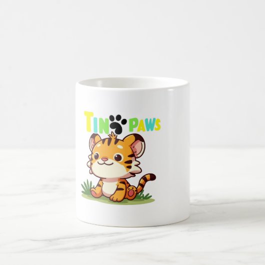 Tiny Paws, Big Roar Kaffeetasse (Mittel)