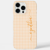 Tiny Peach Gingham Signature Case-Mate iPhone Hülle (Rückseite)