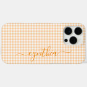 Tiny Peach Gingham Signature Case-Mate iPhone Hülle (Rückseite (Horizontal))
