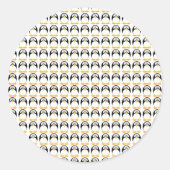 Tiny Penguins Runder Aufkleber (Vorderseite)