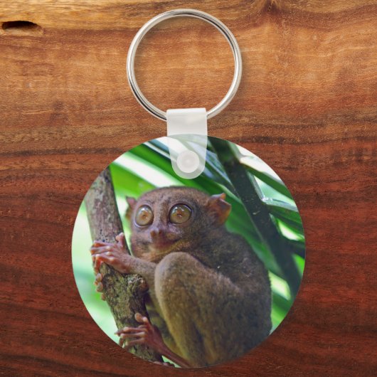 Tiny Philippine tarsier Schlüsselanhänger (Vorderseite)