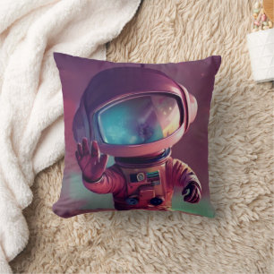 Tiny Pink Alien Kissen