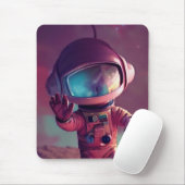 Tiny Pink Alien Mousepad (Mit Mouse)