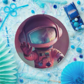 Tiny Pink Alien Pappteller (Party)