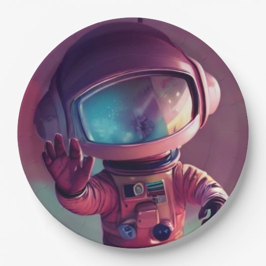 Tiny Pink Alien Pappteller (Vorderseite)