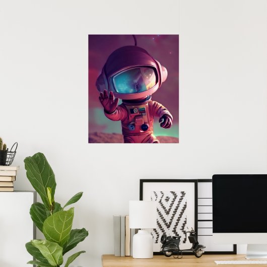 Tiny Pink Alien Poster (Heimbüro)