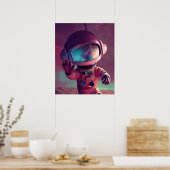 Tiny Pink Alien Poster (Küche)