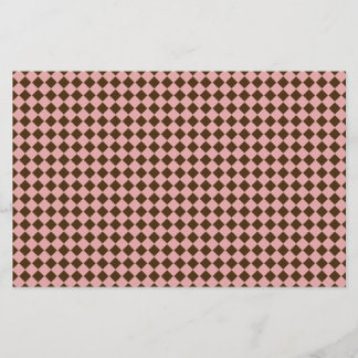 Tiny Pink and Brown Diamonds Scrapbooking Paper