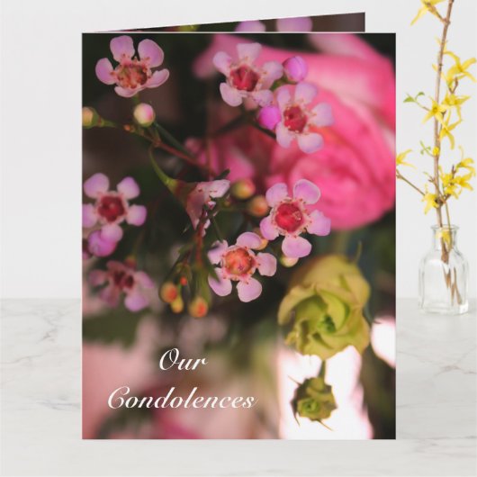 Tiny Pink Bloms Karte (Gelbe Blume)