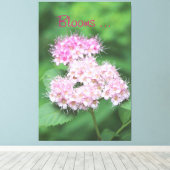Tiny Pink Bloms Leinwanddruck (Insitu (Holzboden))