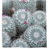 Tiny Pink Blume Cactus Pflanze Duschvorhang (Vorderseite)