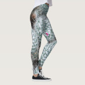Tiny Pink Blume Cactus Pflanze Leggings (Rechts)