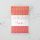 Tiny Pink Floral Gemustert Karte (Innenseite)