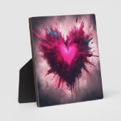 Tiny Pink Heart Fotoplatte (Vorderseite)