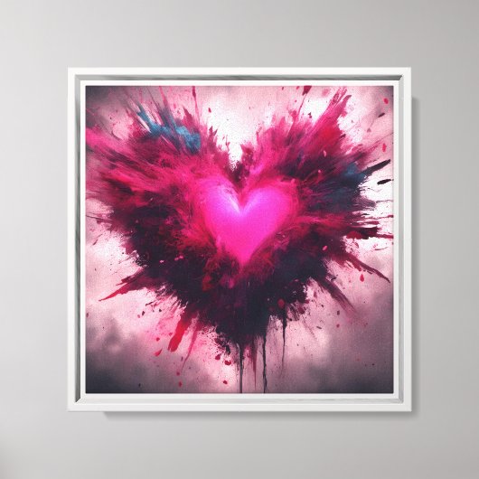 Tiny Pink Heart Leinwanddruck (Vorderseite)