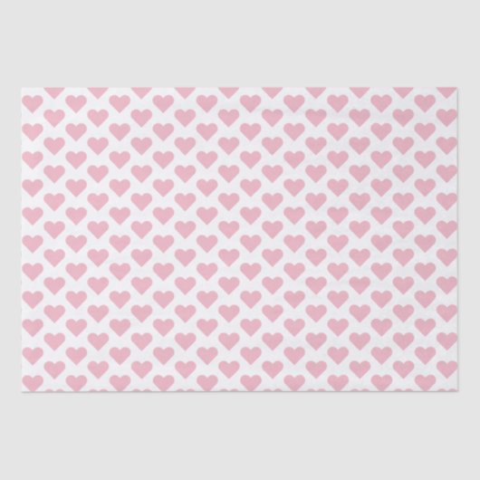 Tiny Pink Hearts Muster Gewebe Papier (Vorderseite)