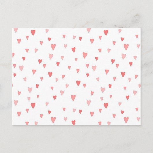 Tiny Pink Hearts Postkarte (Vorderseite)