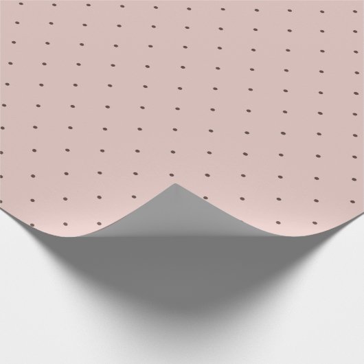 Tiny Pink Polka Dot Wrapping Paper Geschenkpapier (Ecke)