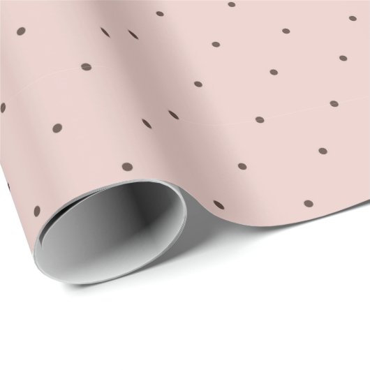 Tiny Pink Polka Dot Wrapping Paper Geschenkpapier (Rolleneckpunkt)