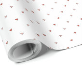 Tiny Pink Red Hearts Minimal Valentine's Day Geschenkpapier (Rolleneckpunkt)
