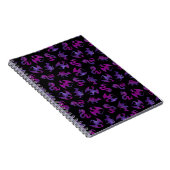 Tiny Pink und Lila Weltraumdrachen Notizblock (Rechte Seite)