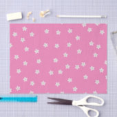 TINY PINK WHITE GREEN BLUME SEIDENPAPIER (Handwerk)